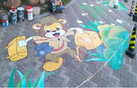 镇平夏季画地面彩绘会遇到的问题