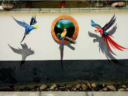 镇平视觉错位-3D墙绘设计