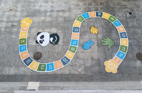 镇平地面游戏彩绘