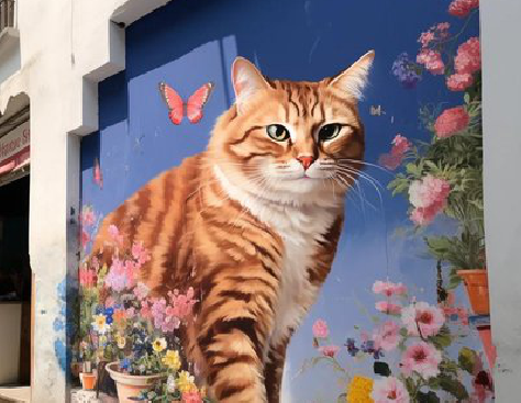 镇平自己绘制有个性的手绘墙