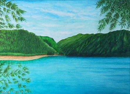 镇平在墙绘中,如何绘画绿水青山?